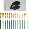 ARTIFY Paint Brushes for Acrylic Painting, 15 Pcs 2024 New Painting Supplies, Artist Paint Brush Set for Watercolor, Oil and Gouache Painting, Green